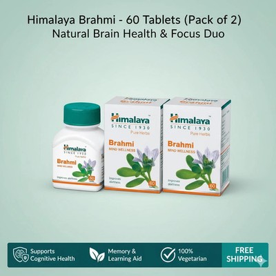 Himalaya Brahmi for Improved Alertness & Focus 120 Tablets (Pack of 2) free ship