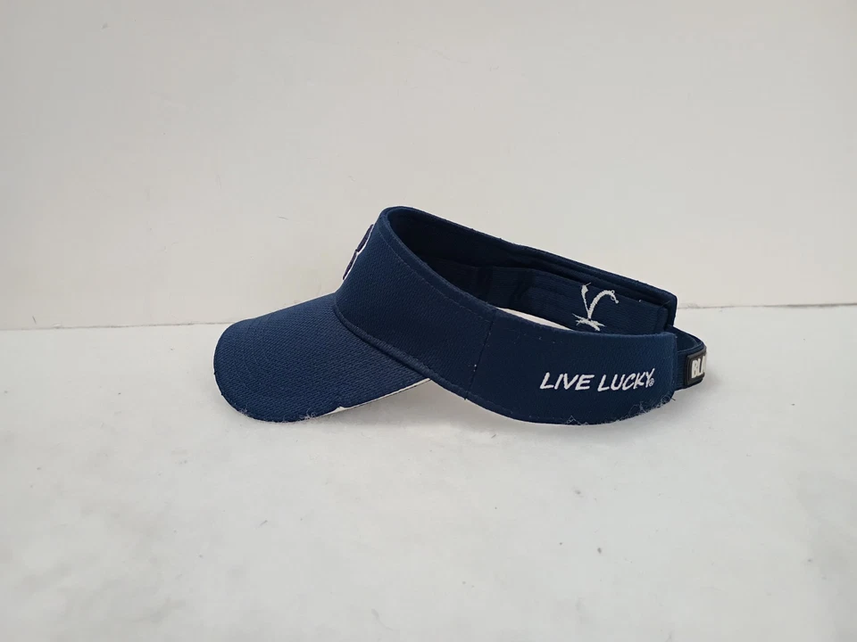 Trébol Negro Correa Azul Marino Bordado Trébol Visera de la Suerte Viva Golf Tenis Sombrero Foto 4 de 4