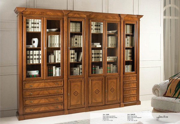 BüCher Regal Braun Vitrinen Schrank BüCherschrank Vitrine BüCherregal Regale Neu-image