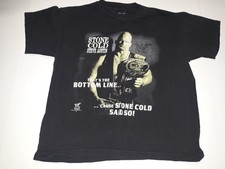 WWF Stone Cold Steve Austin Bottom Line Youth Shirt Kids Boys Large 1990's RARE