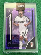2025/26 Topps Premier League Chrome Jonah Kusi-Asare RC Fulham Purple Mojo 1/7