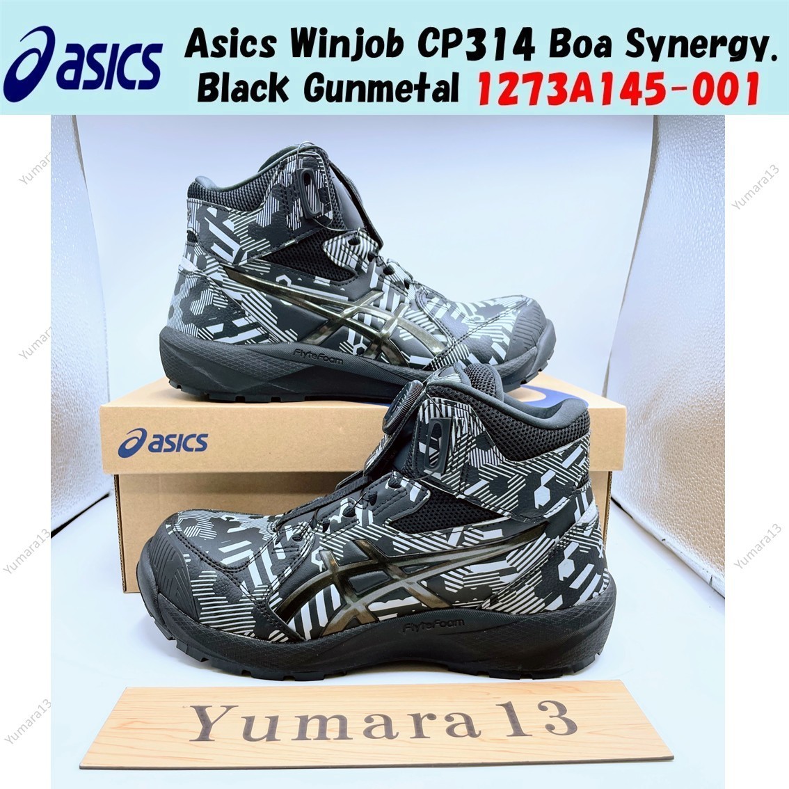 Asics Winjob CP314 Boa Synergy.Black Gunmetal 1273A145-001 Men's