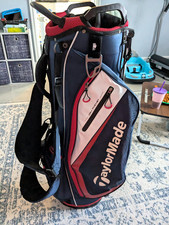 TaylorMade Stand Golf Bag 7-Way Divider Polyester Zip Blue/Red/White/Black