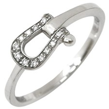 Bague FRED Force 10 petit modèle bague K18WG diamant or blanc #49 GRATUIT