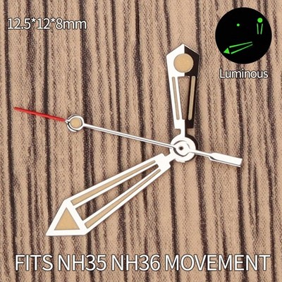Hochwertige Uhr Hände 3C Lumineszenz Mode 12.5x12x8mm für Seiko NH35 36 Bewegung