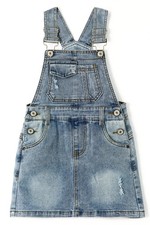 Girls Denim Skirts,Baby Girls Ripped Soft Stretchy Jeans Overall Dress,Light ...