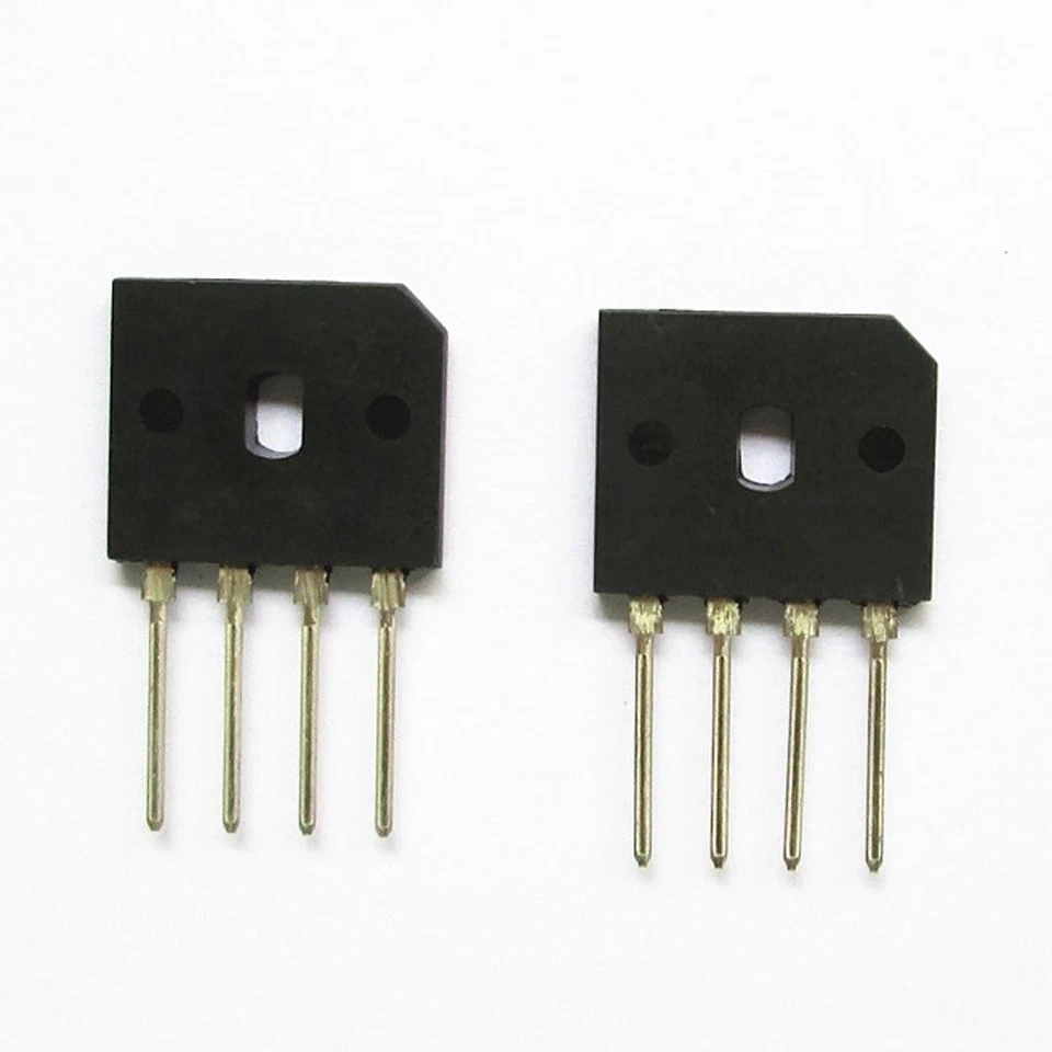 5 Pièces GBU606 Pont Redresseur Diode Pont Plat 6A 600V Monophasé 4 Broches - Photo 2/4