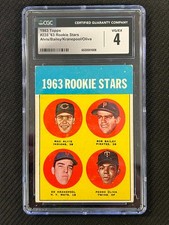 1963 Topps - Rookie Stars Tony Oliva, Ed Kranepool, Bob Bailey #228 (RC) CGC 4