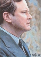 ACEO Original by Katya * King George VI * The King's Speech