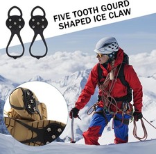 Ice Cleats: TPR Rubber Anti-Slip Grips, Cold-Resistant for Snow/Hiking