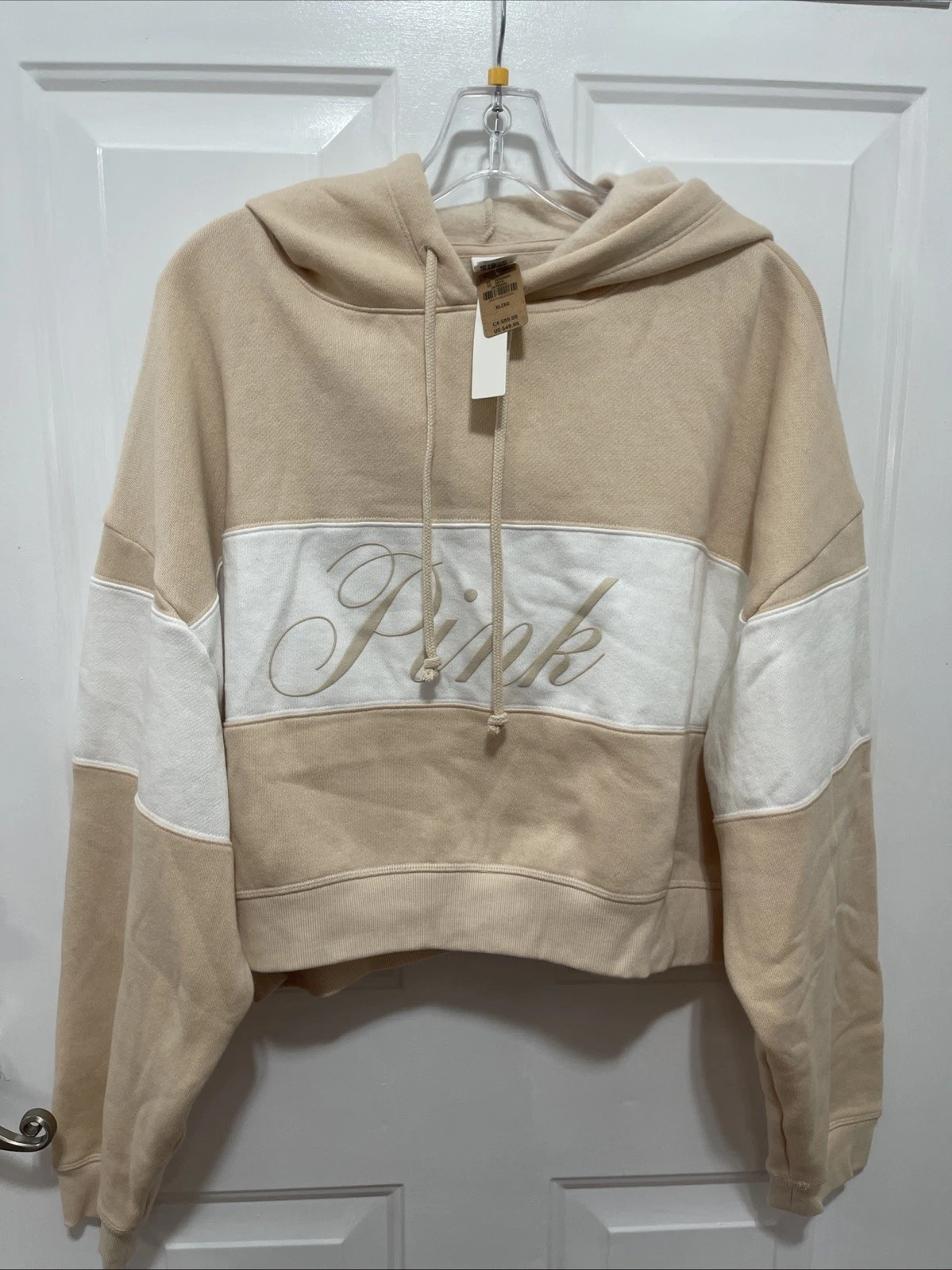 UNDERCOVER Felpa Victoria's Secret ROSA set pile felpa con cappuccio e pantaloni taglia Xl nuova