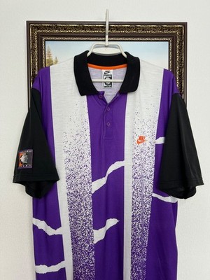 Vintage 90's Nike Challenge Court Agassi Tennis Tennis Polo Shirt