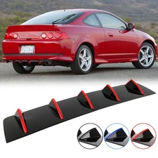 Rear Bumper Lips Diffuser Shark Fins Spoiler Splitter For Acura RSX 2002-2006