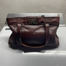 Vintage 1960s-1970s ETIENNE AIGNER Large Leather Handbag OXBLOOD