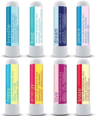 MOXĒ Nasal Inhaler Bundle, 8 Essential Oil Blends, Aromatherapy 8 Pack, Multi 