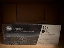 HP 12A 2-pack Black Original LaserJet Toner Cartridges New Sealed Box
