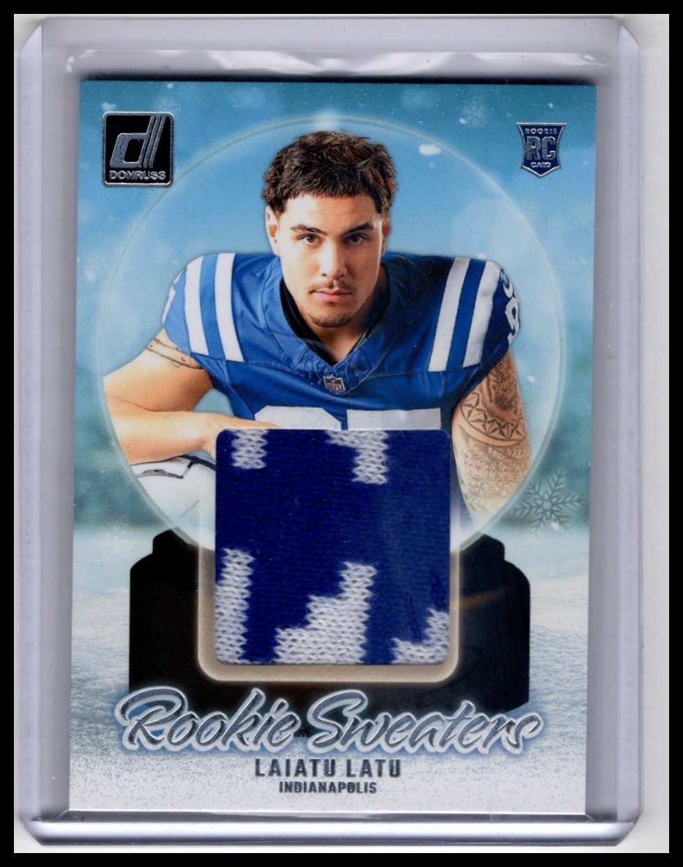 Laiatu Latu Panini Donruss Rookie Holiday Sweater #RHSLLA Base