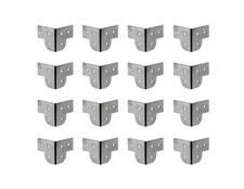 Chromed Iron Case Corner Protector Metal Box Support Angle 50x50x42mm 16 PCS