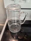 VTG Tumble Up Bedside Etched Water Carafe & Tumbler Cup Set Clear Glass Bed Side — photo 1