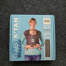 Baby K tan Breeze Baby Carrier XXS Coal Grey New in Box Mesh Wrap Sling