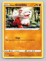 Hisuian Growlithe 083/196 Lost Origin Common Pokemon TCG