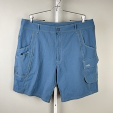 Aftco Blue Stealth Fishing Shorts Mens Size 42 Cargo Pockets Outdoor