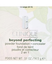 Clinique Beyond Perfecting Powder Foundation  Concealer 15 Beige Cover new