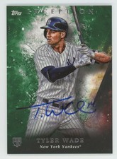 2018 Topps Inception Green Tyler Wade Rookie Auto New York Yankees #40 COA RC