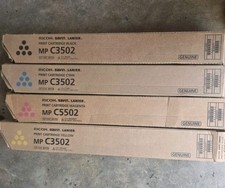 Set 4 KCMY Genuine Ricoh Savin Lanier Toner MP C3502 Black Magenta Yellow Cyan