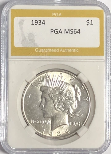 1934 PEACE "BU/MS HIGH GRADE"-GREAT BUY/ NICE HIGH POINTS/ COLOR LOW MINTAGE💥✅
