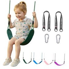 Heavy Duty Kids Swing Seat with 79" Adjustable Rope, 330 lbs Green, 1 Pack