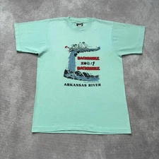 Vintage 80s Arkansas River Shirt M Single Stitch Funny Rafting Comic Graphic Tee