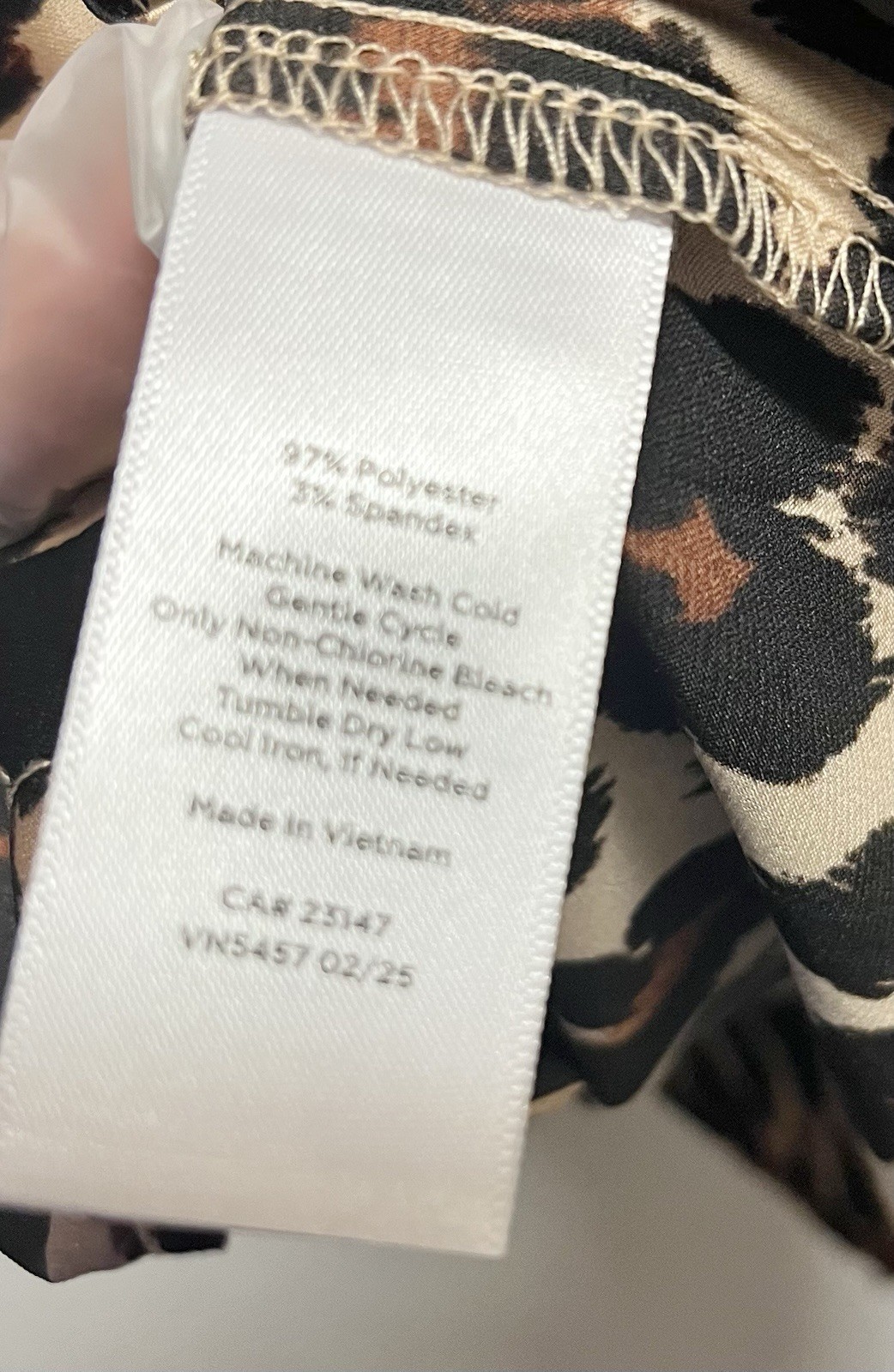 Talbots Leopard Print Button Down Long Sleeve Str… - image 7