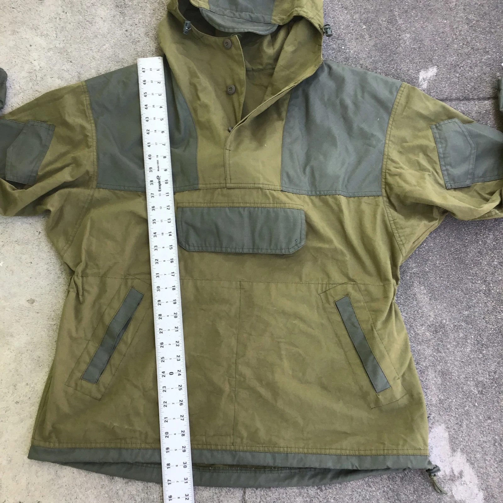 Gorka Style Green Jacket Windbreaker Men 2XL Hooded Pockets Tactical Military image 8