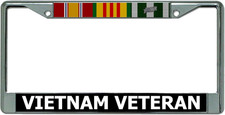 Vietnam Veteran Chrome License Plate Frame Vietnam Veteran Chrome License Plate Frame