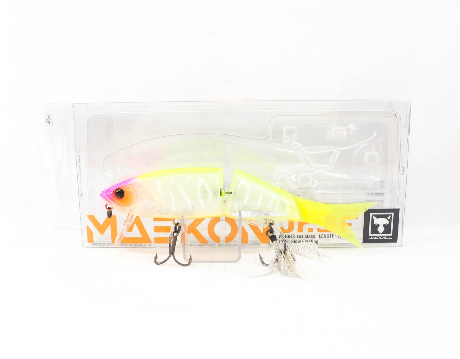 Jackall Maekon JR 150 mm 1 oz Floating Lure Silver Pinky Chart (6299)