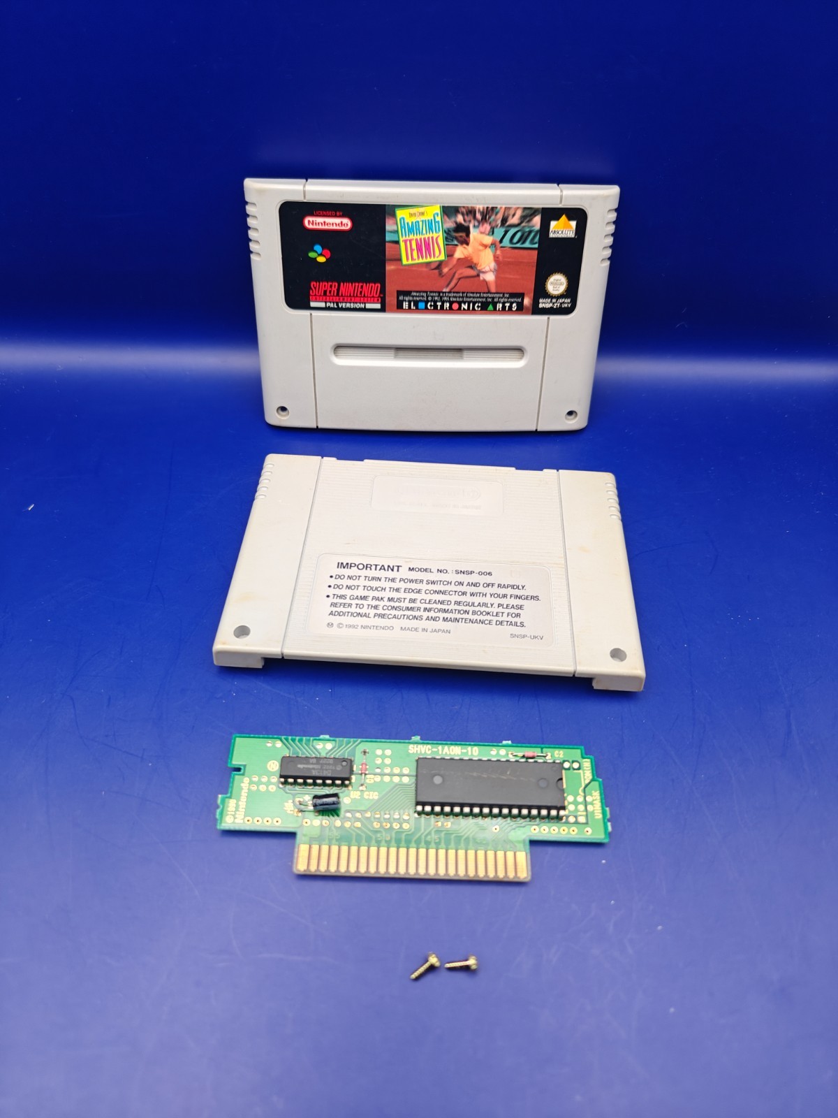 David Crane's Amazing Tennis Super Nintendo SNES PAL UKV Loose Cartouche