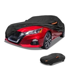 Universal Car Cover Waterproof All Fit for Sedan Length 199" to 208" Black