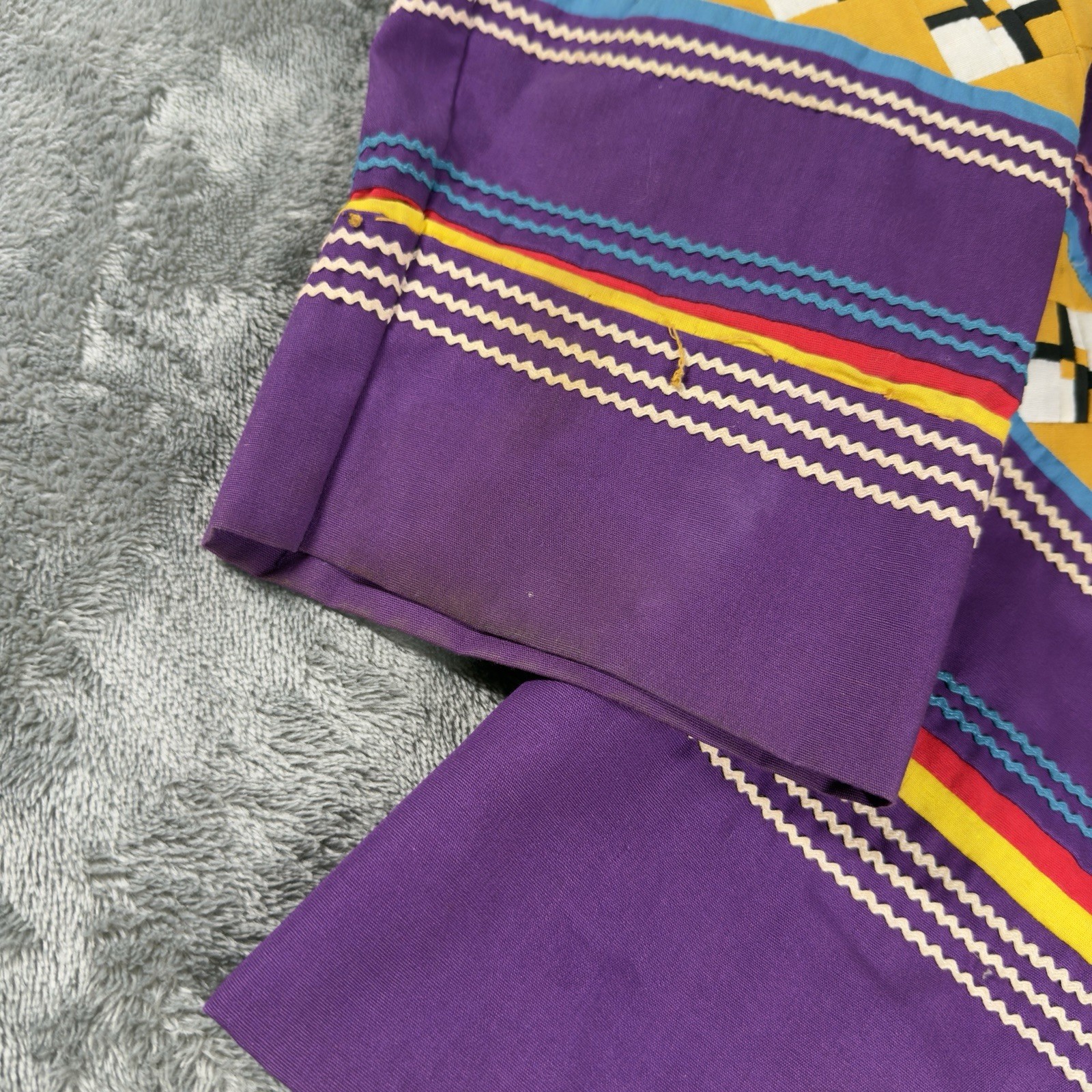 Vintage Seminole Native American patchwork Jacket… - image 5