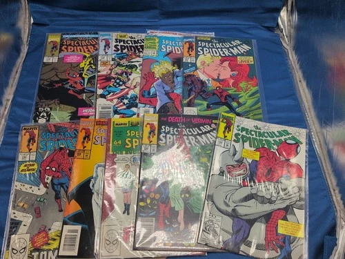 Marvel Comics The Spectacular Spider-Man Late 80s Early 90s Lot Of 7 Newstand