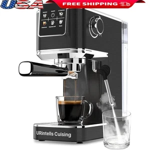 5 in 1 Semi Automatic Coffee Espresso Machine W/ Touchscreen Milk Frother New