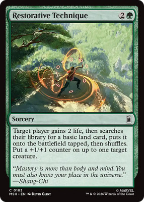 RESTORATIVE TECHNIQUE x4 mtg NM-M Marvel Super Heroes 4 Common