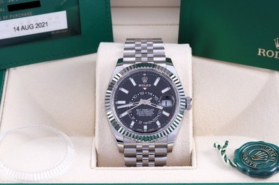 Rolex Sky-Dweller Black Dial Jubilee Box/Papers/Card 326934 2021