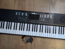 RockJam RJ361 compact 61-key keyboard electronic piano with power supply