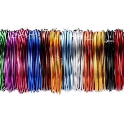 ALUMINIUM MODELLIERSCHMUCK BASTELDRAHT 0,8mm 1mm 1,5mm 2mm & 3mm B1