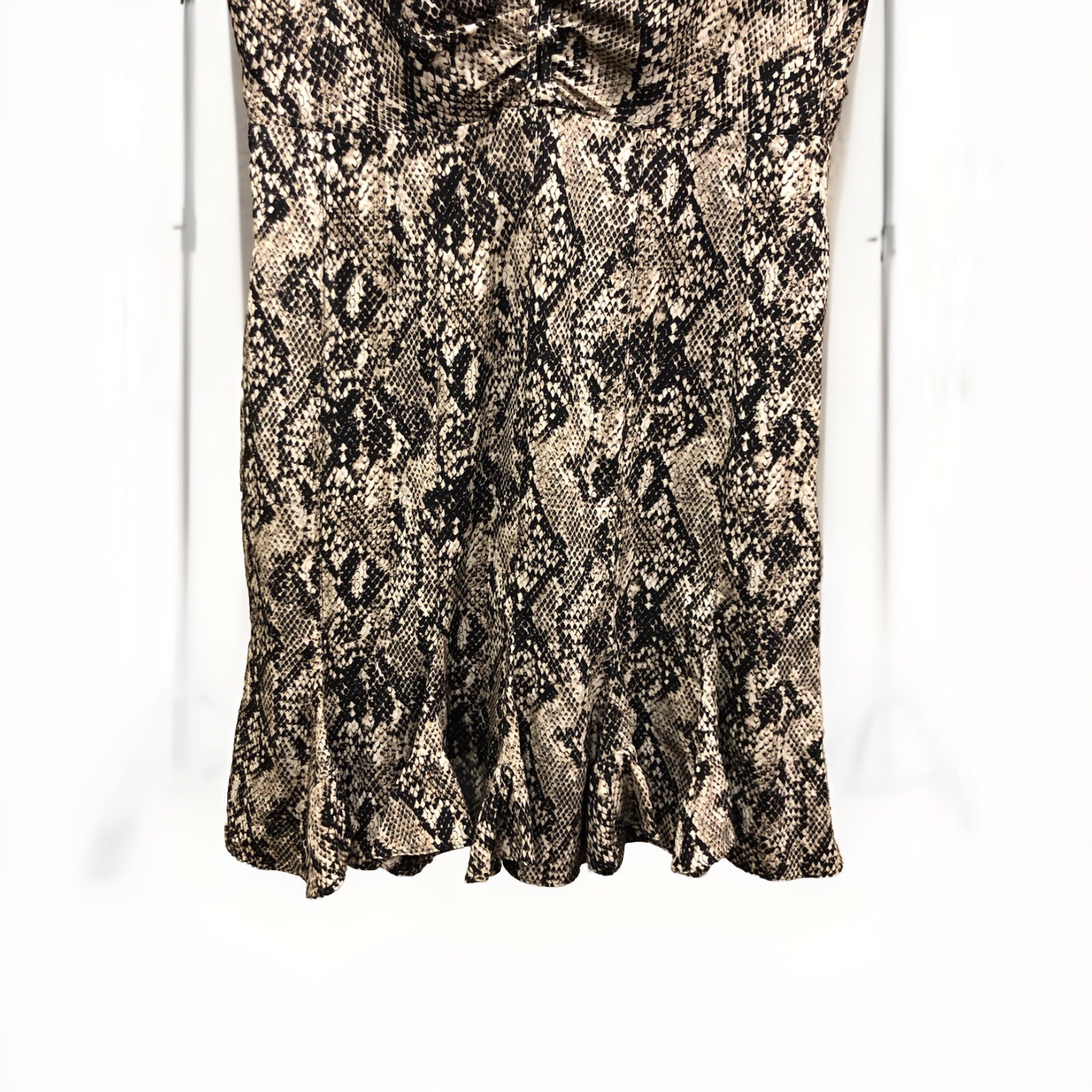 Veronica Beard Ried Python Print  Dress Short Flu… - image 5