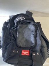 Rawlings Backpack Bat Bag Baseball Softball Black Gear Bag Blbh100