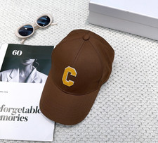 New Fashion C Letter Logo Baseball Cap Hat Unisex Adjustable Brown