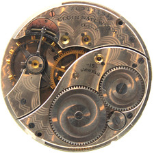 1918 ELGIN POCKET WATCH MOVEMENT 20513151 GRADE: 314 12s 15j RR2