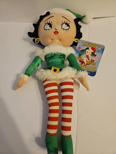 Sugar Loaf Betty Boop Merry Messages 2011 Christmas Noel Plush Stuffed Doll 17"